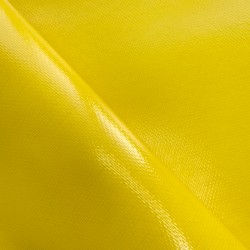 Ткань ПВХ 600 гр/м2 плотная, Жёлтый (Ширина 150см), на отрез  в Долгопрудном