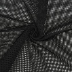 Трикотажная Сетка 75 г/м2, цвет Черный (на отрез)  в Долгопрудном