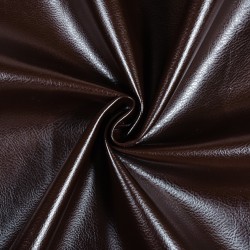 Ткань Дерматин (Кожзам) для мебели, цвет Темно-Коричневый (на отрез)  в Долгопрудном