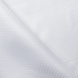 Ткань Оксфорд 300D PU Рип-Стоп СОТЫ, цвет Белый (на отрез)  в Долгопрудном