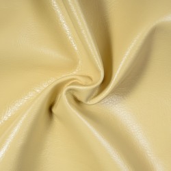 Ткань Дерматин (Кожзам) для мебели, цвет Кремовый (на отрез)  в Долгопрудном