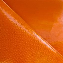 Тентовый материал ПВХ 450 гр/м2, Оранжевый (Ширина 160см), на отрез  в Долгопрудном, 450 г/м2, 699 руб