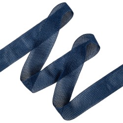 Окантовочная лента-бейка, цвет Синий 22мм (на отрез)  в Долгопрудном