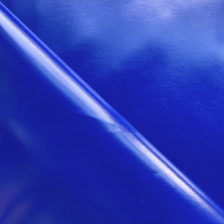 Ткань ПВХ 450 гр/м2, Синий (Ширина 160см), на отрез  в Долгопрудном