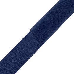 Контактная лента 25мм цвет Тёмно-Синий (Велькро-липучка), на отрез  в Долгопрудном