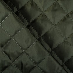 Стеганая подкладочная ткань с синтепоном (100гр/м2), цвет Хаки (на отрез)  в Долгопрудном