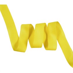 Окантовочная лента-бейка, цвет Жёлтый 22мм (на отрез)  в Долгопрудном
